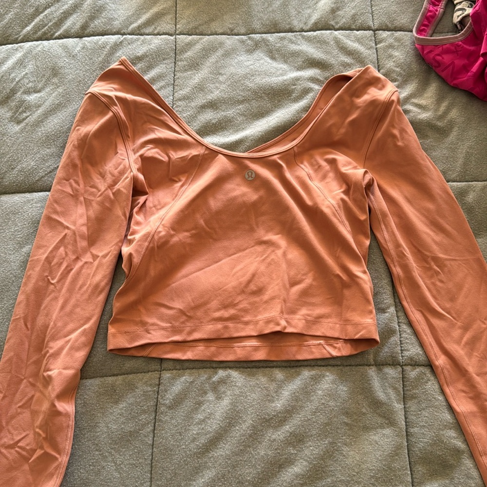coral lululemon long sleeve